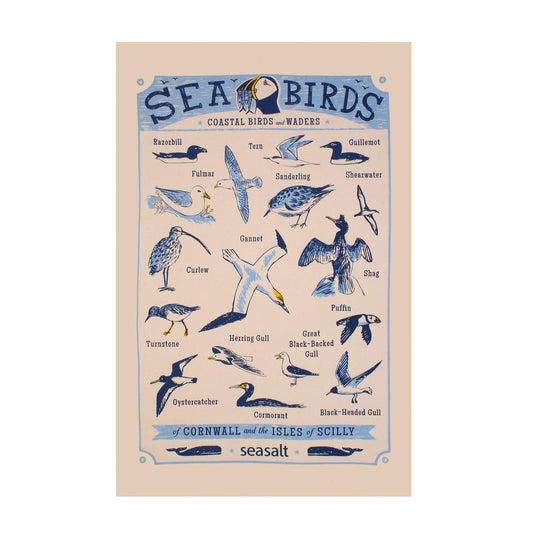 Seabirds Tea Towel by Seasalt Cornwall for Ulster Weavers